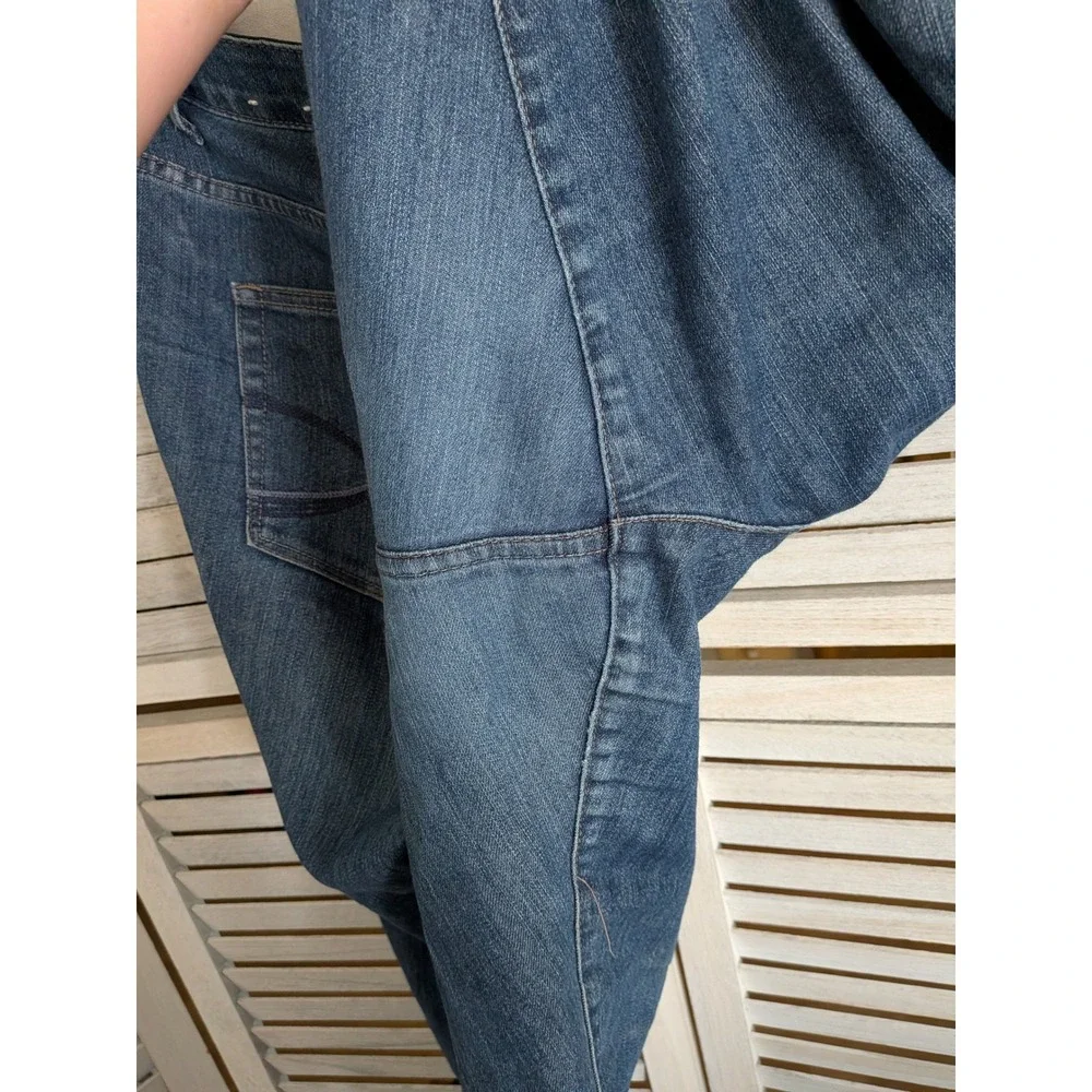 CJ Banks Womens 24W Denim Bermuda Shorts Medium Wash Stretch Plus Size